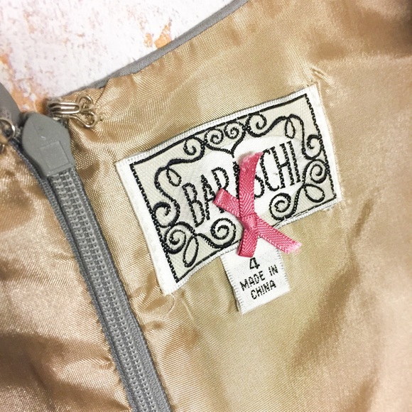 Anthro Baraschi Retro Rosette Dress Gray - Picture 6 of 6